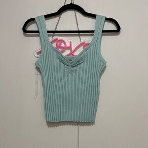 Ardene Light Green Ribbed Tank Top